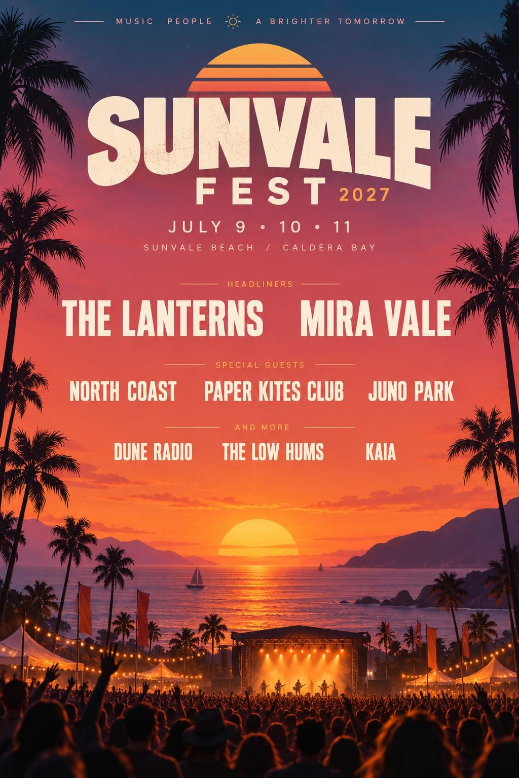 Festival lineup poster: example image made from this prompt