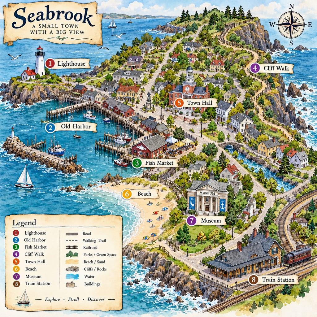 Illustrated city map: example image made from this prompt
