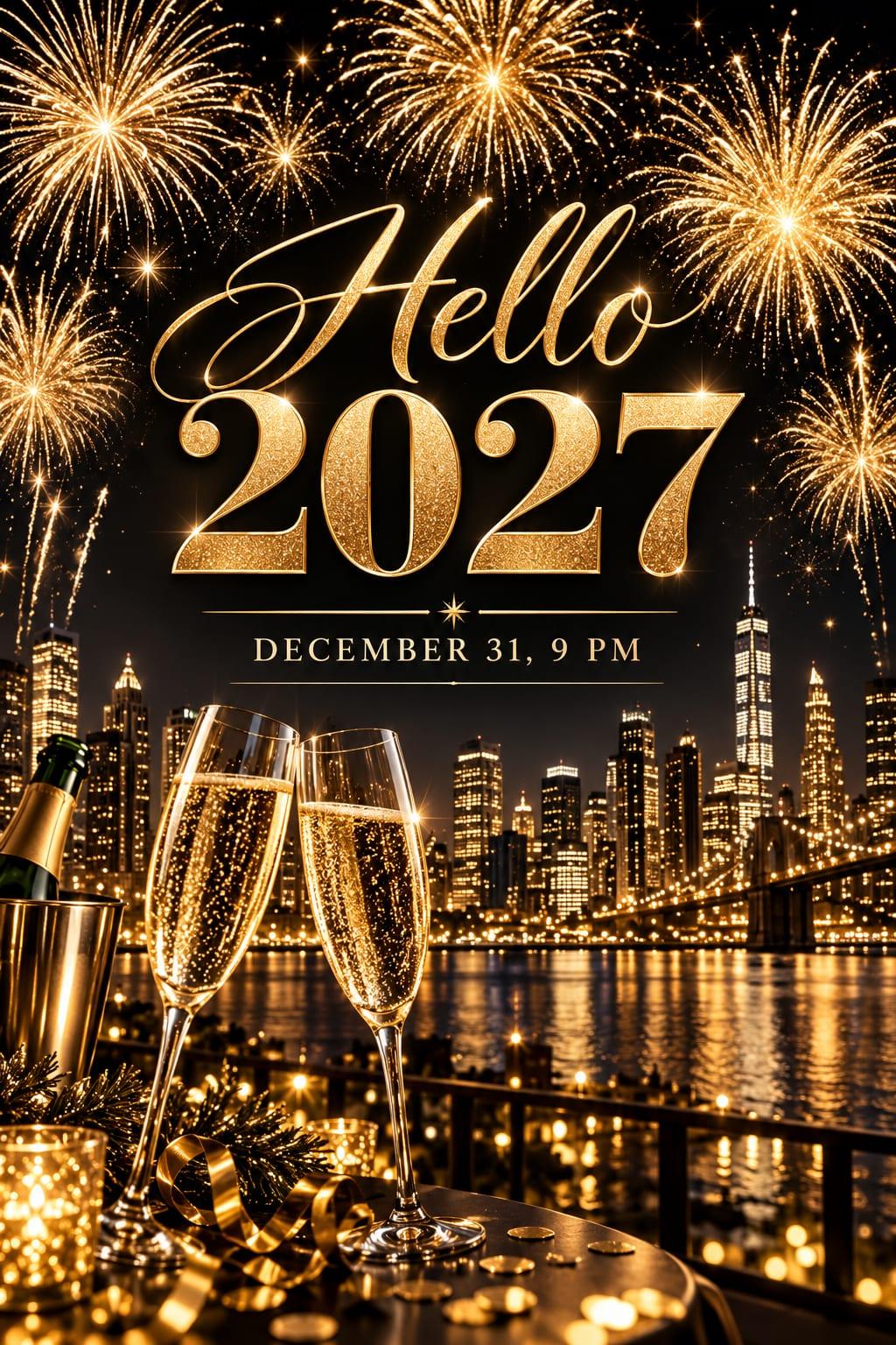 New Year poster: example image made from this prompt