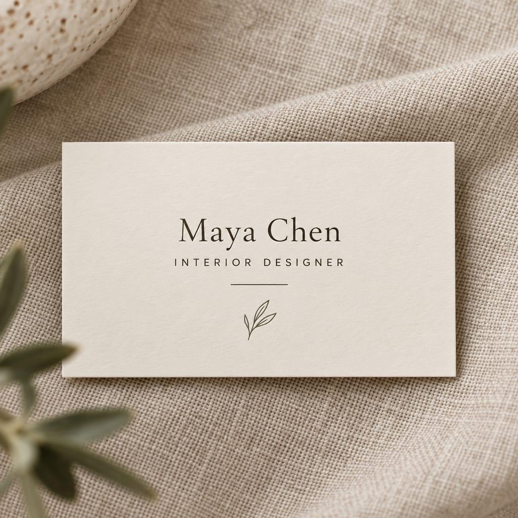 Business card: example image made from this prompt