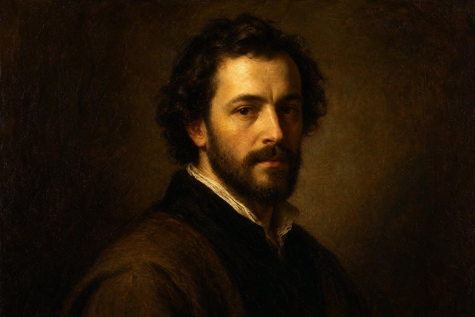 AI Portrait Generator result: classic painted portrait created from an everyday photo