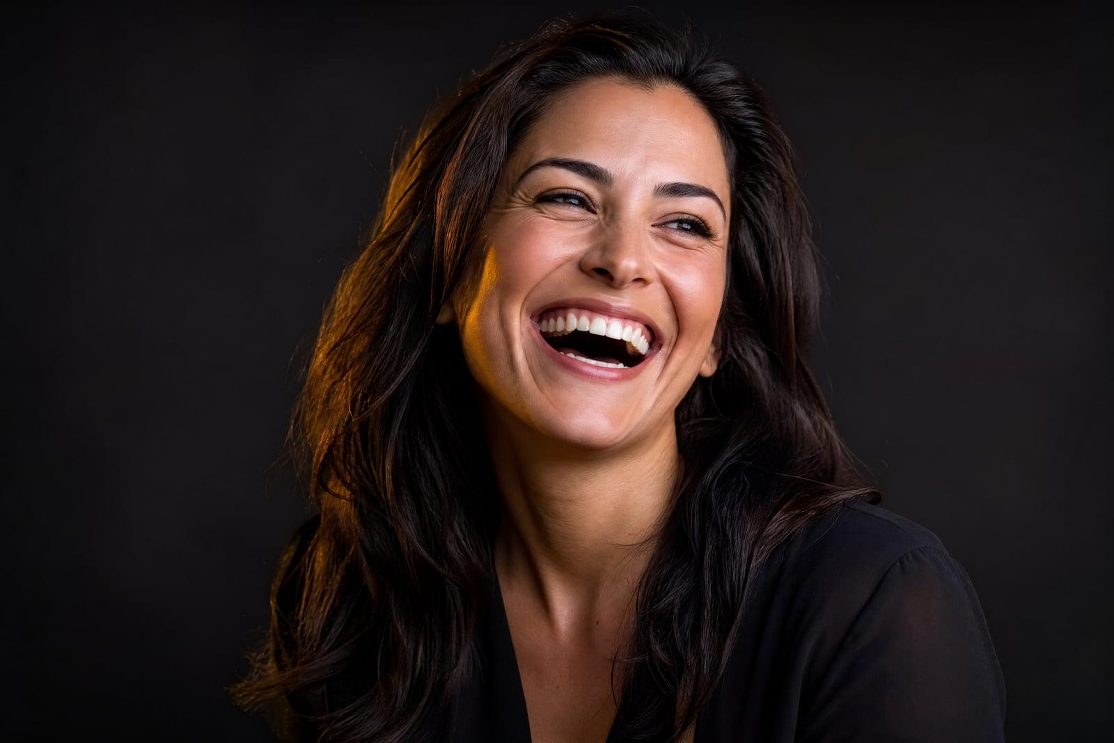 Expression Changer result: closed eyes opened and a natural smile added to a photo