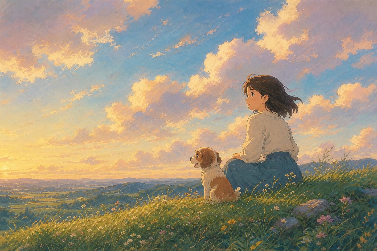 Ghibli Style Generator result: a photo repainted as a soft hand-painted anime scene