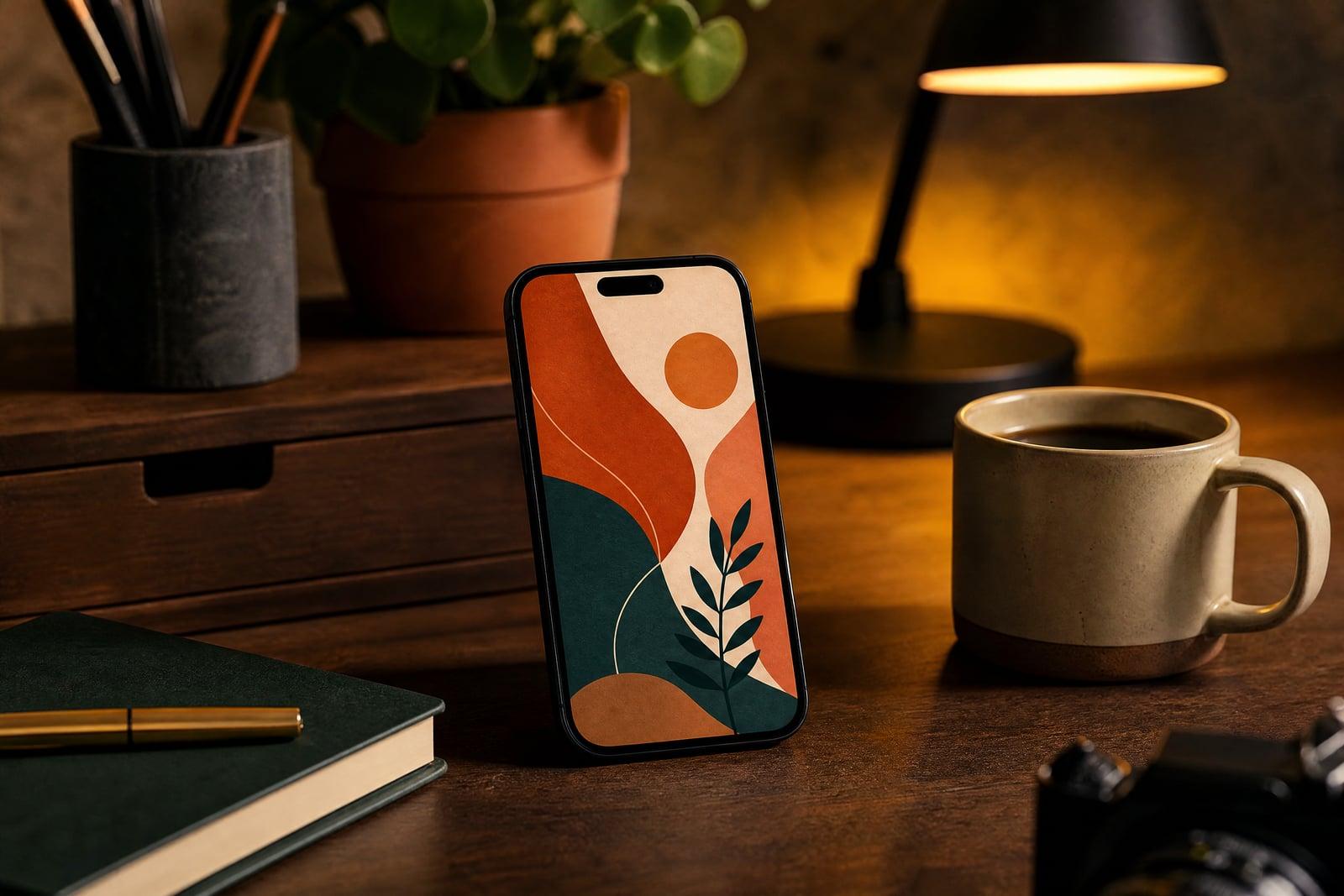 Social Media Post example: a colorful branded feed graphic displayed on a phone